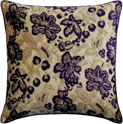 The HomeCentric King/Queen/Twin Purple Decorative Twin 53"x18" Bed Runner Without Pillow Cover, Floral, Velvet Bed Scarf on Velvet Fabric - Plum Petal