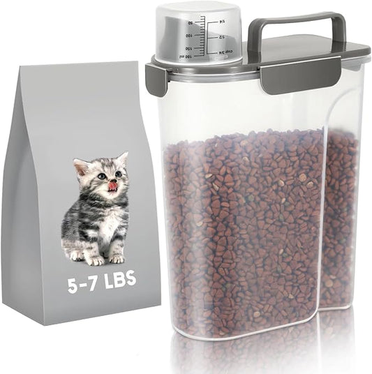 LEAWALK 5-7Lbs Cat Dog Pet Food Storage Container by LEAWALK