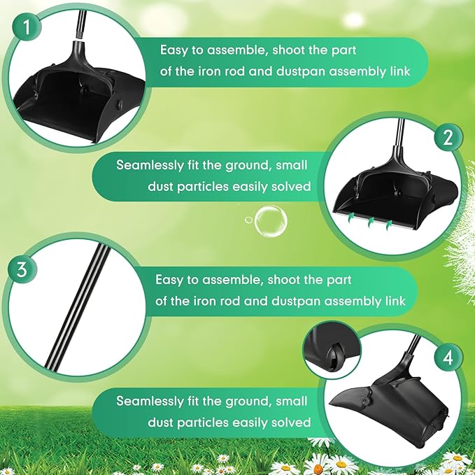 Maxcheck 12 Pcs 37 Inch Lobby Dust Pan Bulk Upright Lobby Dust Pan Plastic - Image 3