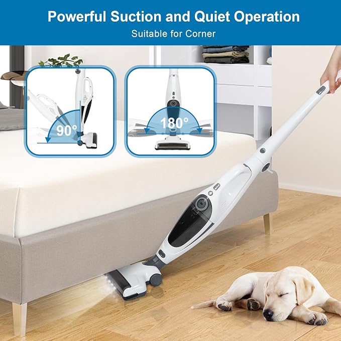 Intercleaner 2 in 1 Handheld & Stick Cordless Vacuum Cleaner, 2-Speed Powerful - Image 5