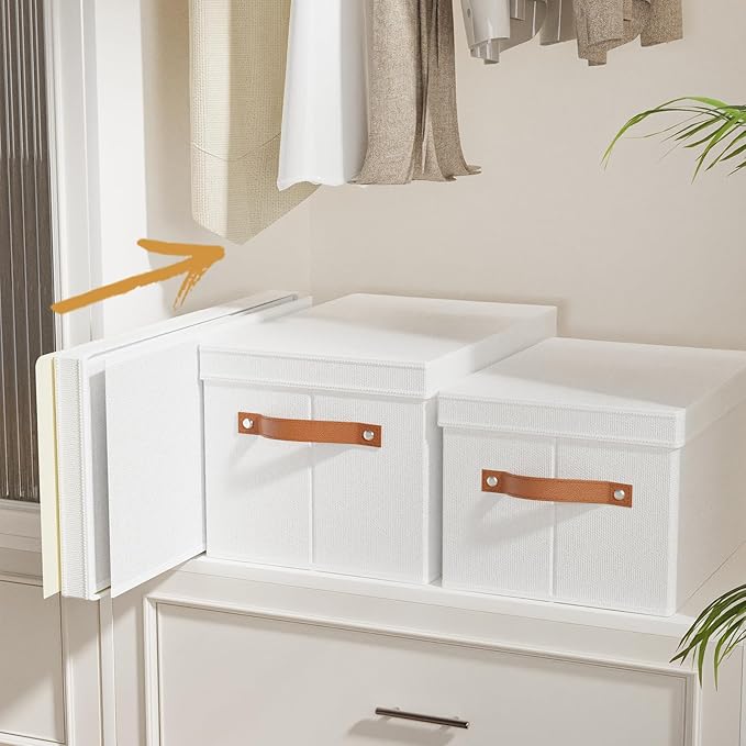 Fabric Storage Bins, 7.1 x 9.1 x 13 Inch Clothes Boxes - Image 6
