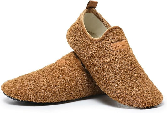 Adult Indoor House Slippers Socks Lightweight Non Slip Grip House Home Shoes by CanLeg