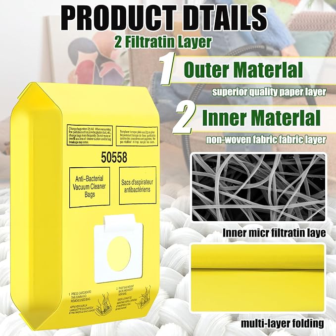 30 Pack Vacuum Cleaner Bags Fit - Image 4
