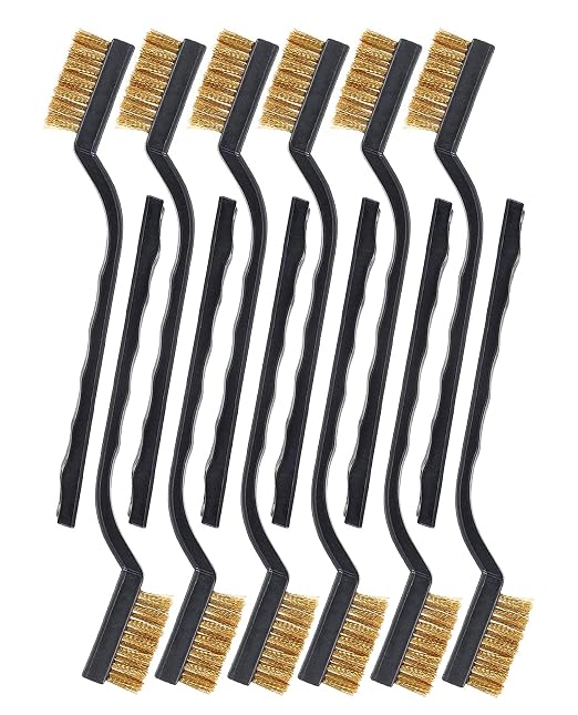 Brass Wire Brush Rust Remover, Small Wire Brush by SUJAYU