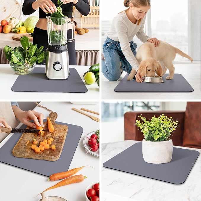WISELIFE Dish Drying Mat Super Absorbent Drying Mat Large Dish Drying Mats - Image 7