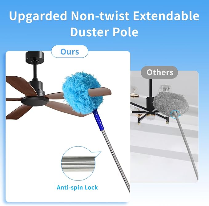 Ceiling Fan Cleaner Dusters for Cleaning 6-in-1 Kit, Cobweb Duster - Image 3