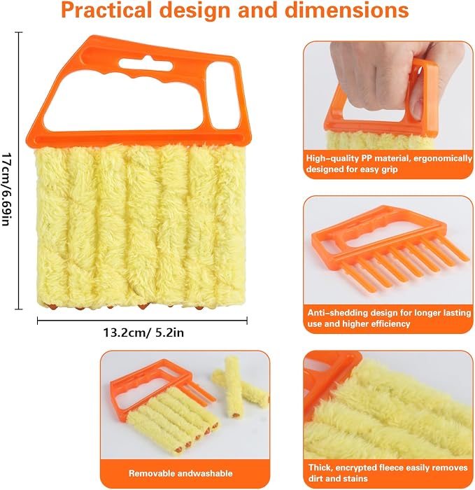 4Pcs Window Venetian Blind Cleaner Duster Tool, Feather Blind Duster - Image 2