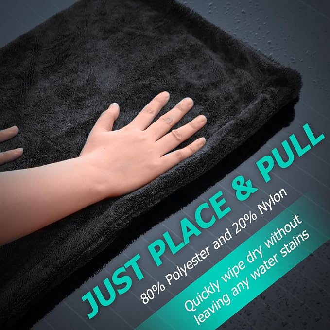 Microfiber Towels For Cars 2-Pack Car Drying Towel 1300 Gsm Ultra-Large Soft - Image 5