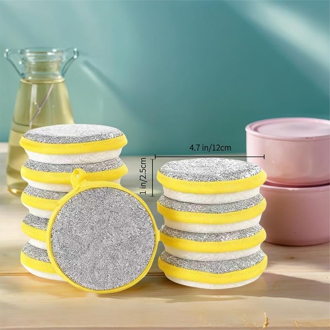 Double Sided Dish Sponges, Extra Thick 2.5cm Scrub Sponges Non Scratch - Image 2