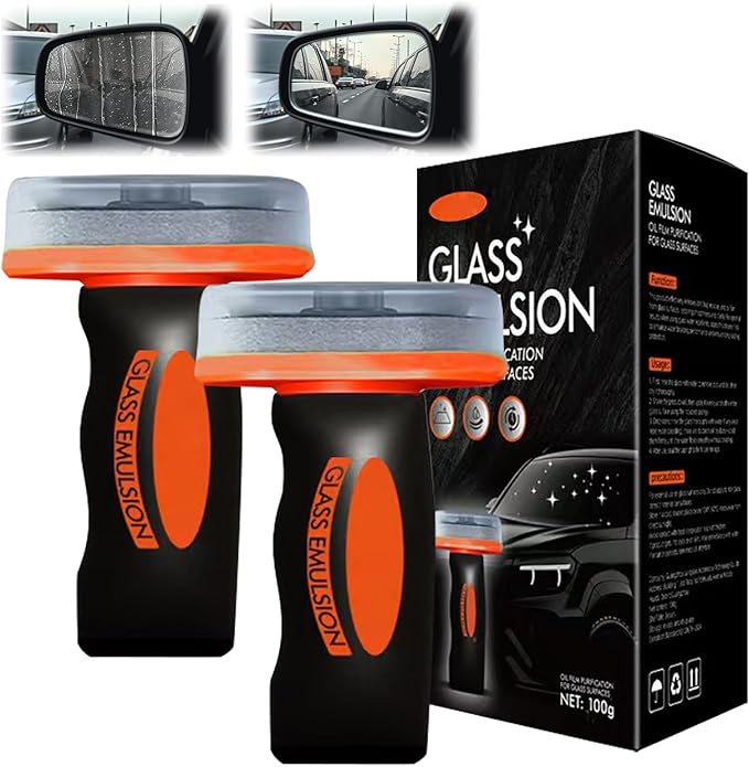 2PCS Glass Oil Film Remover for Car, Roll-On Glass Compound by Unknown