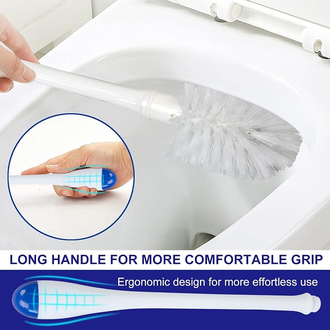 CELOX Toilet Bowl Brush and Holder, Compact Toilet Brush - Image 5