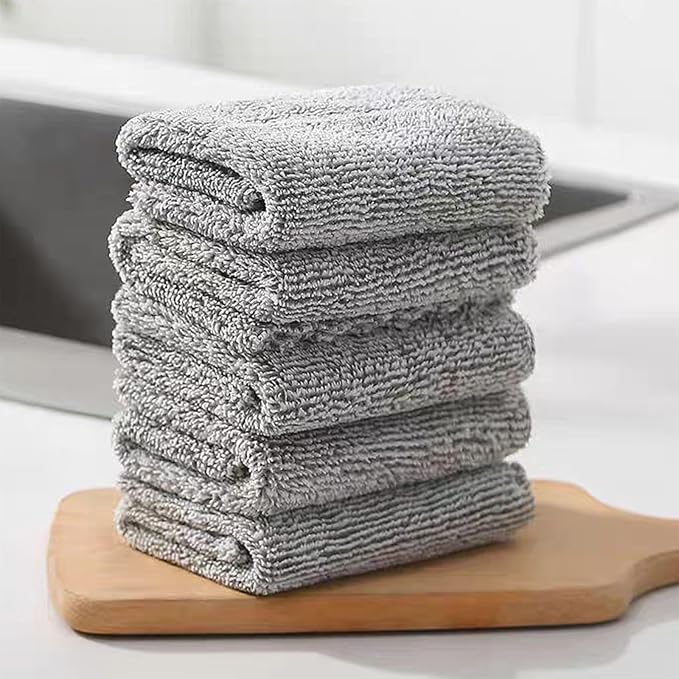 20 Pack Kitchen Dish Cloths Super Absorbent Coral Fleece Dish Cloths, Reusable - Image 4