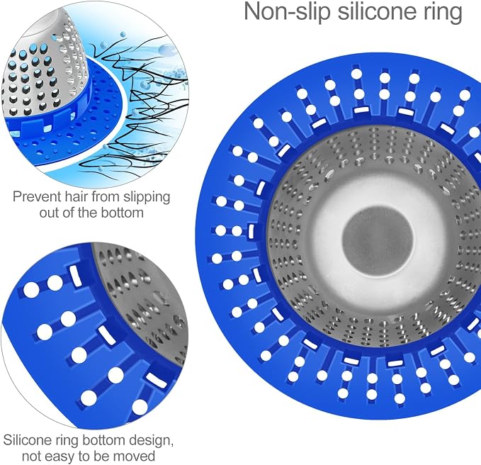 LEKEYE Shower Drain Hair Catcher/Shower Drain Cover/Drain Protector - Image 5
