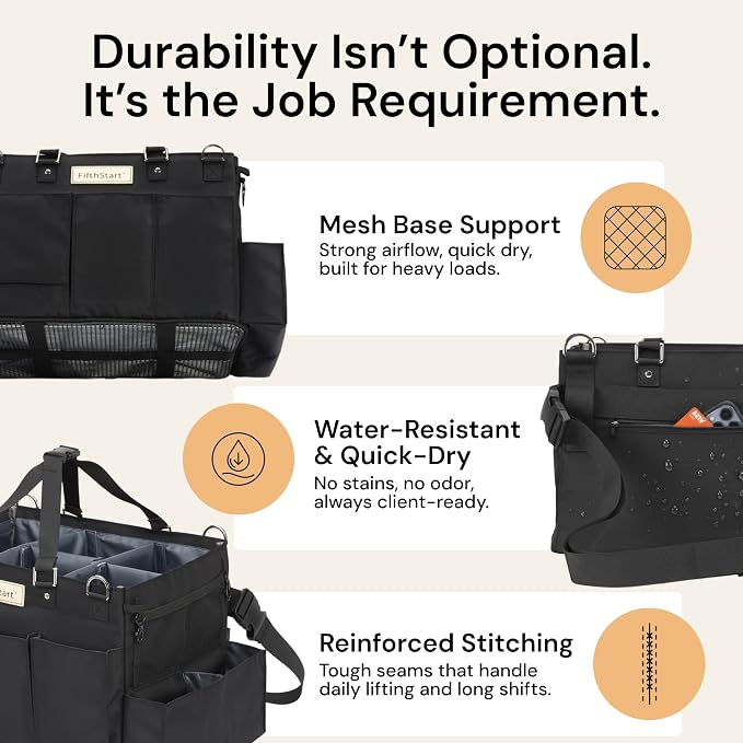 FifthStart Multiuse Cleaning Caddy w/Waist & Shoulder Strap - Image 5