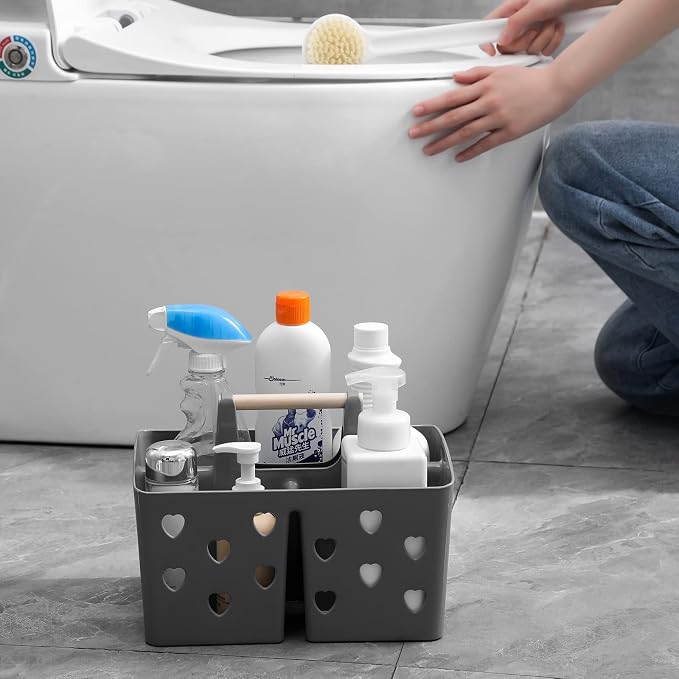 Anyoifax Portable Shower Caddy Plastic Shower Basket Organizer Divided Bathroom - Image 3