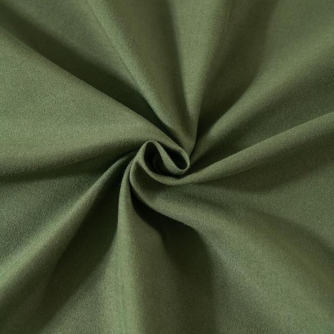 Bed Skirt Twin Size Ruffled Bed Skirt with Split Corners, 14 Inch Drop Dust Ruffle Bed Skirts with Platform,Green