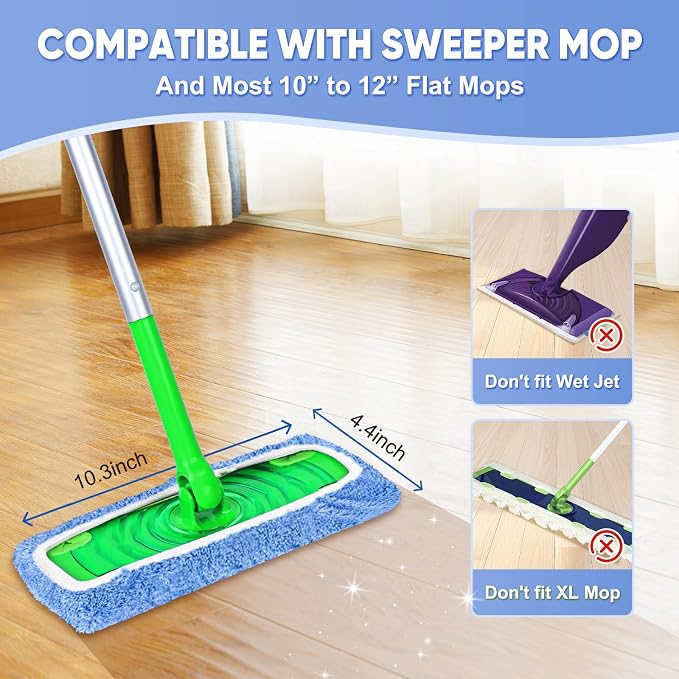 6-Pack Reusable Mop Pads Compatible - Image 2
