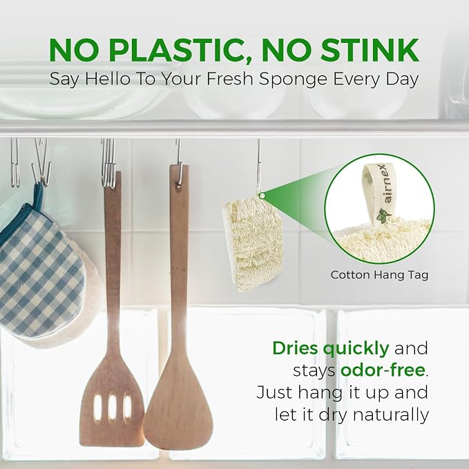 Natural Loofah Sponges for Dishes - Image 3