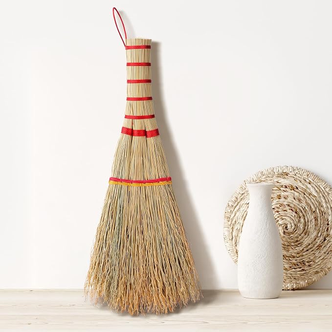 Suclain 2 Pcs Small Corn Whisk Brush Broom 100% Handmade 12 Inch Handheld Brush - Image 4