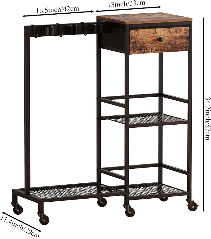 Heavy Duty Metal Cleaning Cart - Image 4