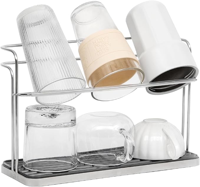 Stainless Steel Water Bottle Drying Rack Space Saving, Durable Cup Drying Rack by Unknown