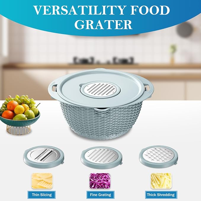 4 in 1 Colander with Mixing Bowl Set, Colander - Image 5
