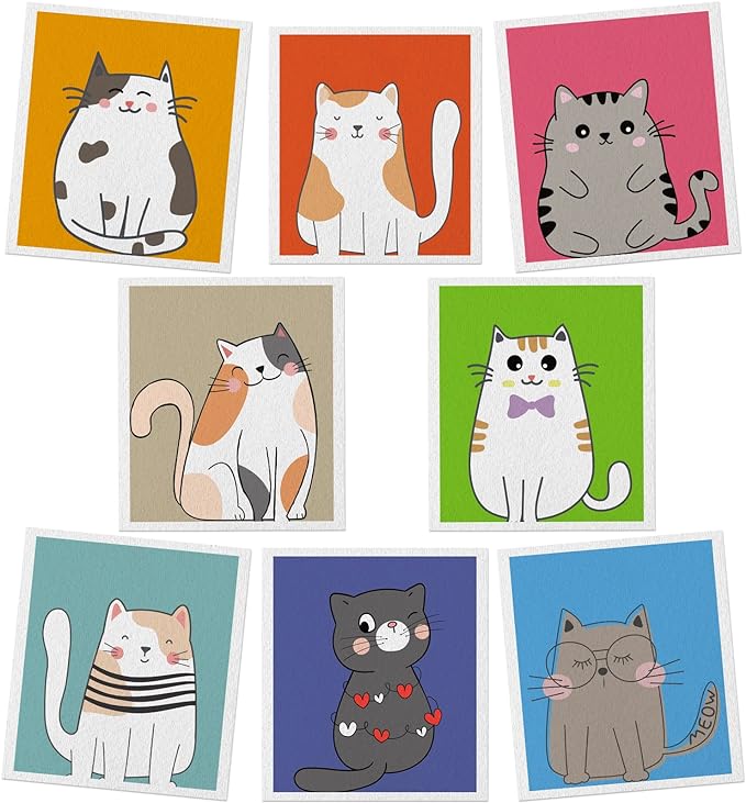 Lucomb Swedish Dish Cloths for Kitchen, 8 Pack Reusable Cleaning Cloth by Lucomb