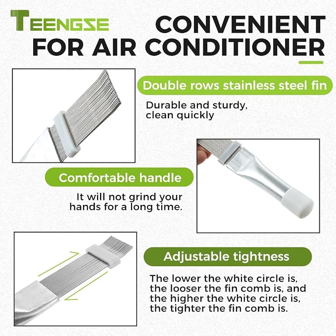 Air Conditioning Brush Tool, Window Blind Cleaner Duster Brush, Steel AC - Image 3