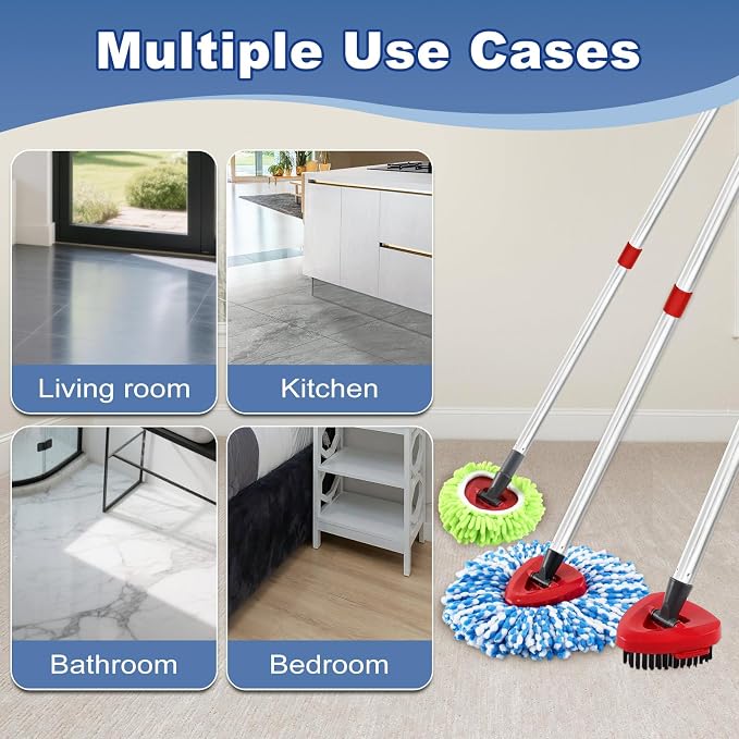 Mop Heads for O Cedar RinseClean 2 Tank Spin Mop System, 3 Microfiber Mop Head - Image 7