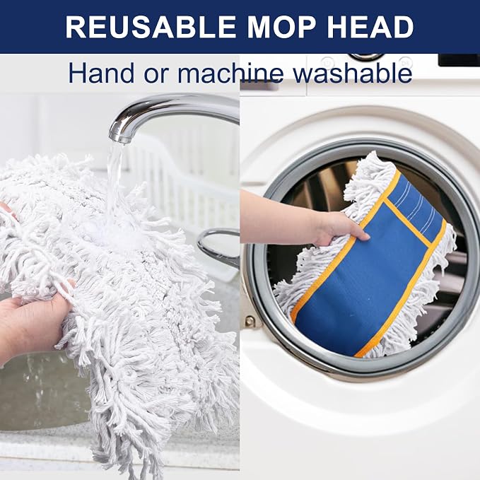 36" Commercial Dust Mop Replacement Heads, 2 Pack Reusable Industrial Dust Mop - Image 7