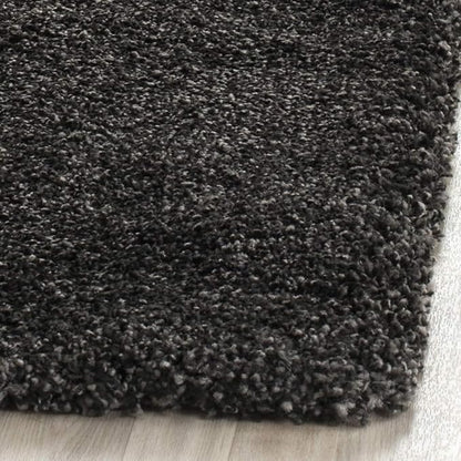 SAFAVIEH Milan Shag Collection Runner Rug - 2' x 14', Dark Grey, Solid Design, Non-Shedding & Easy Care, 2-inch Thick Ideal for High Traffic Areas in Living Room, Bedroom (SG180-8484)