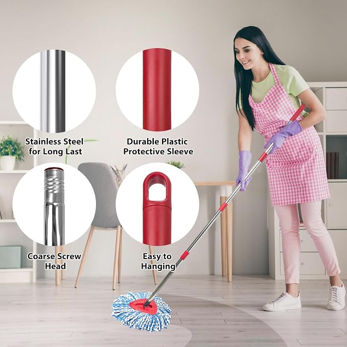 Spin Mop Replacement Set for O-Ceda 2-Tank System, Includes 2 Mop Head - Image 4