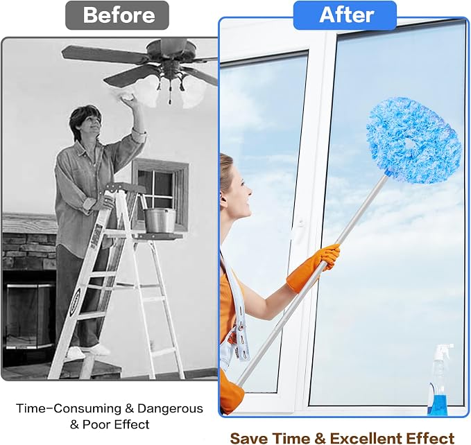 Ceiling Fan Cleaner Duster Reusable Microfiber Ceiling Fan Blade Cleaner - Image 4