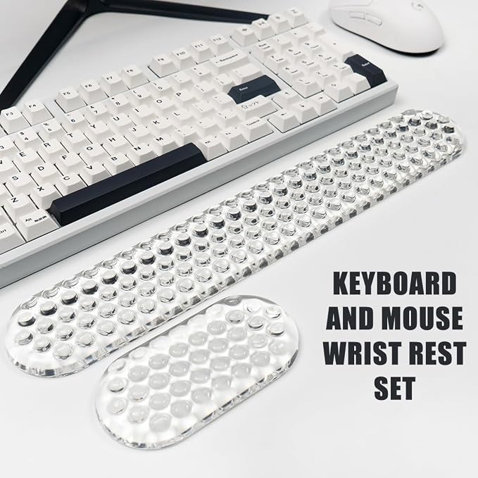 Gel Keyboard and Mouse Wrist Rest Set – Clear Cute Wrist Rest - Image 6
