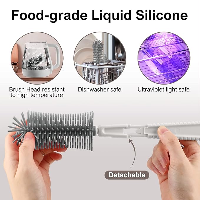 Baby Bottle Brush, 6 in 1 Bottle Cleaner Set - Image 6