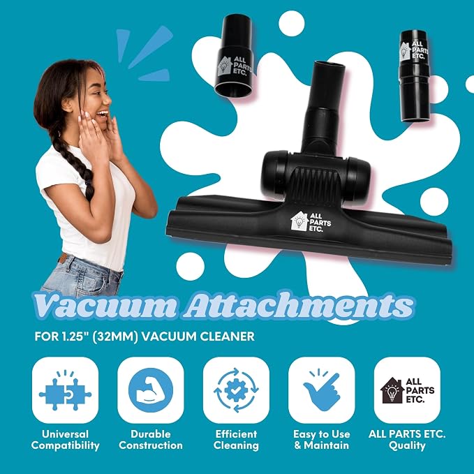 Vacuum Attachments for 1.25" Vacuum Cleaner | Gulper Floor Tool for Hoover - Image 2