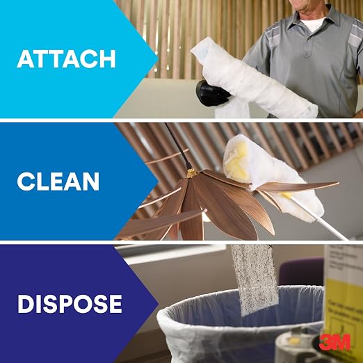3M Easy Trap Sweep and Dust Sheets, 1 Roll of 250 8" x 6" Sheets, Disposable - Image 10