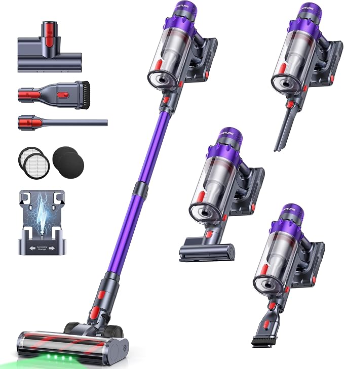 SMOTURE Cordless Vacuum Cleaner, 650W 55KPA 70Mins Vacuum Cleaners by CORDLESSVACUUMCLEANER