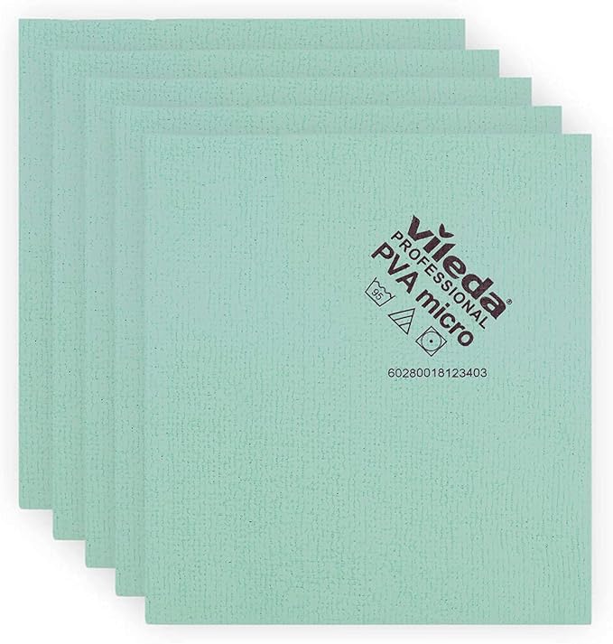 Vileda Professional | PVA Microfiber Green | All Purpose Cleaning Shammy | by Vileda