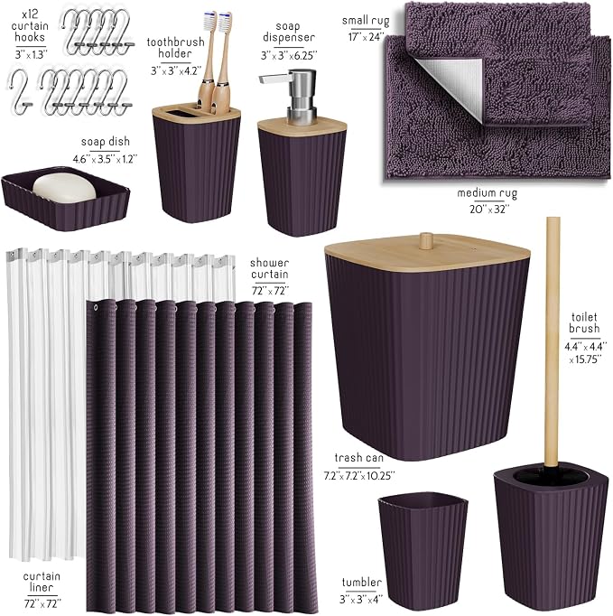 Clara Clark Bathroom Accessories Set - Image 2