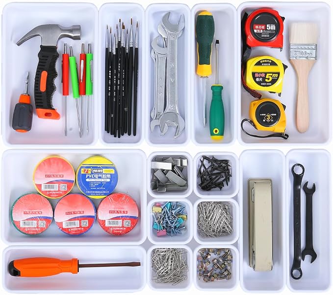 15 PCS Interlocking Desk Drawer Organizer Separator - Image 6