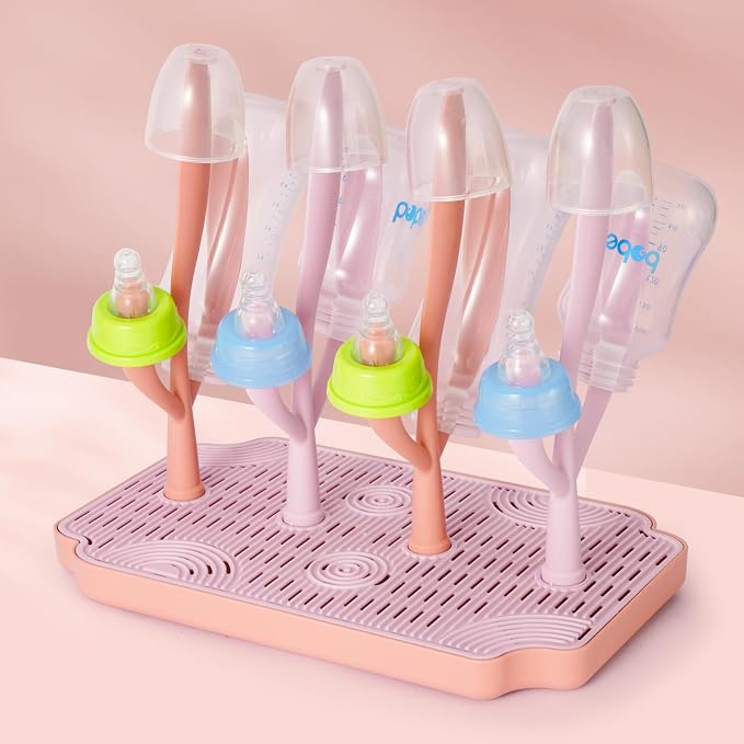 Baby Bottle Drying Rack with Tray – Space Saving Bottle Organizer & Drying by Unknown