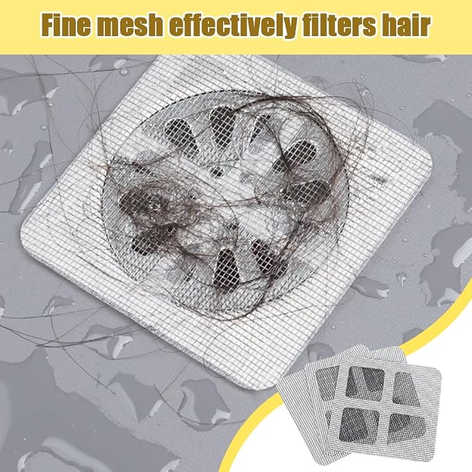 Disposable Shower Drain Hair Catcher, Disposable Hair Drain Stickers Drain Mesh - Image 3