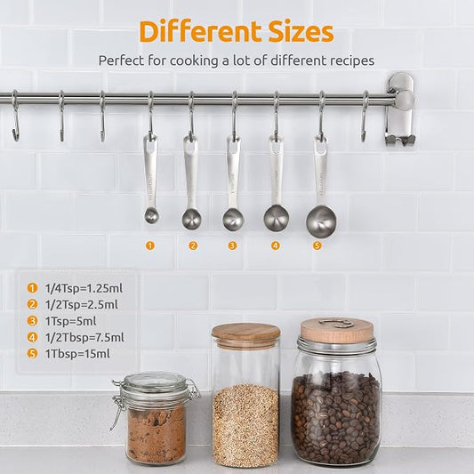 U-Taste Teaspoon Tablespoon Measuring Spoons: 18/8 Stainless Steel Measure - Image 2