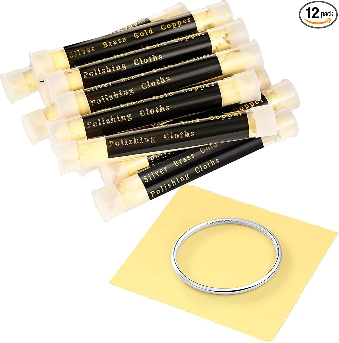 12 Pcs Polishing Cloths Jewelry Cleaner by Unknown