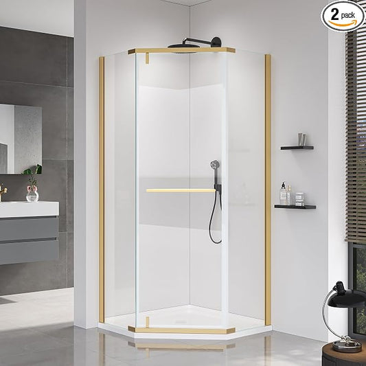 36" D x 36" W x 72" H Neo-Angle Shower Door by GOBESTRY