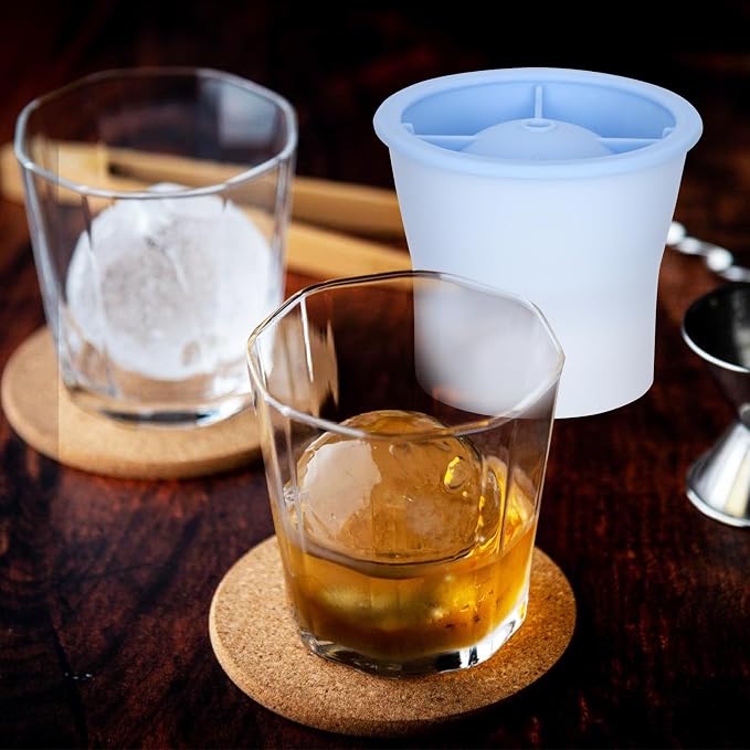 Round Ice Cube Molds 6 Pieces, Silicone Sphere Ice Mold Maker, Stackable Easy - Image 5