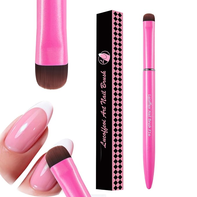 Nail Brush for French Tips & Cleaning Gel Polish- Precision Thin Brush for by Lucoffeoi