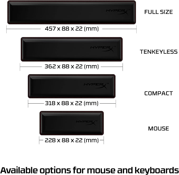 HyperX Wrist Rest – Tenkeyless – Cooling Gel – Memory Foam – Anti-Slip - Image 6