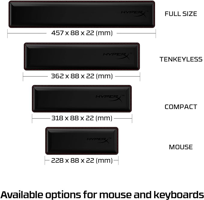 HyperX Wrist Rest – Compact – Cooling Gel – Memory Foam – Anti-Slip - Image 6